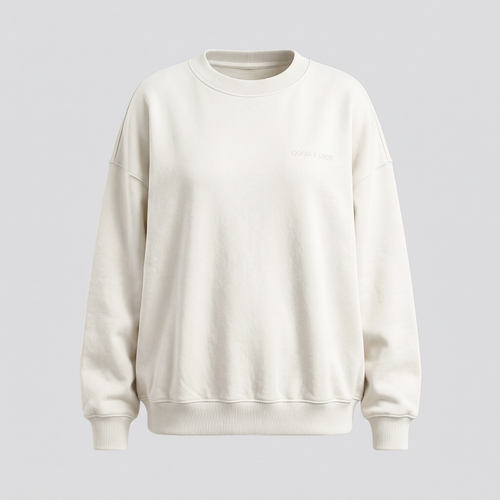 Crewneck blanc cassé, vue de face